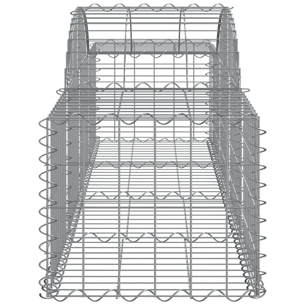 vidaXL Cesti Gabbioni ad Arco 20 pz 200x50x40/60 cm Ferro Zincato