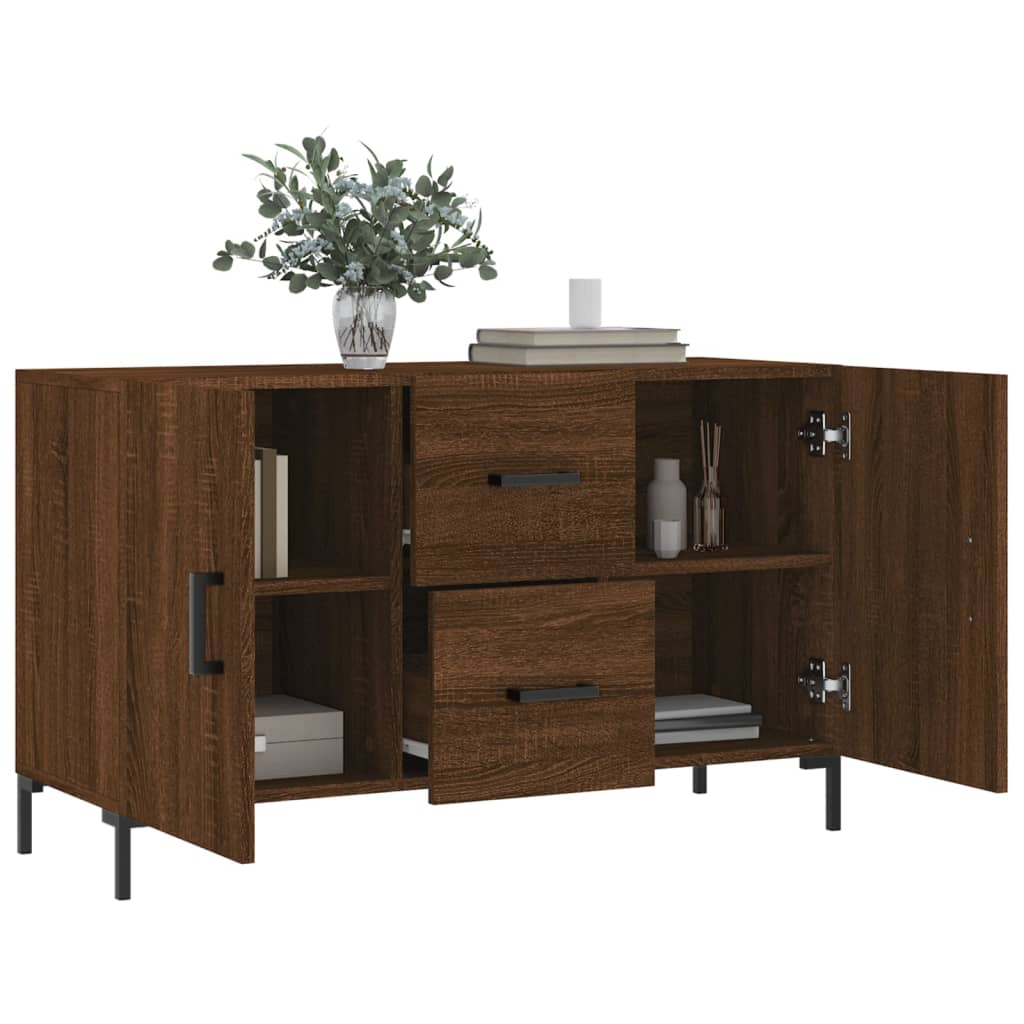 vidaXL Credenza Rovere Marrone 100x36x60 cm in Legno Multistrato