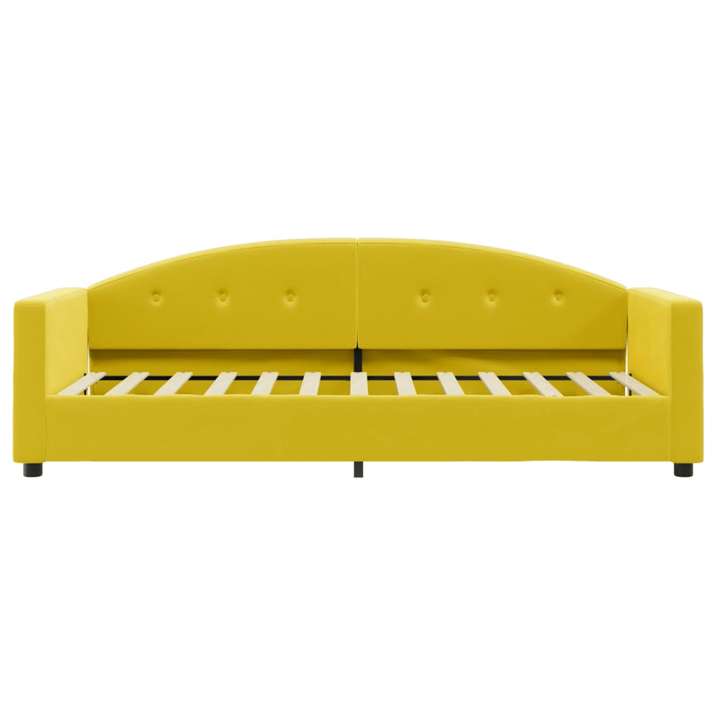 vidaXL Divano Letto con Materasso Giallo 80x200 cm in Velluto