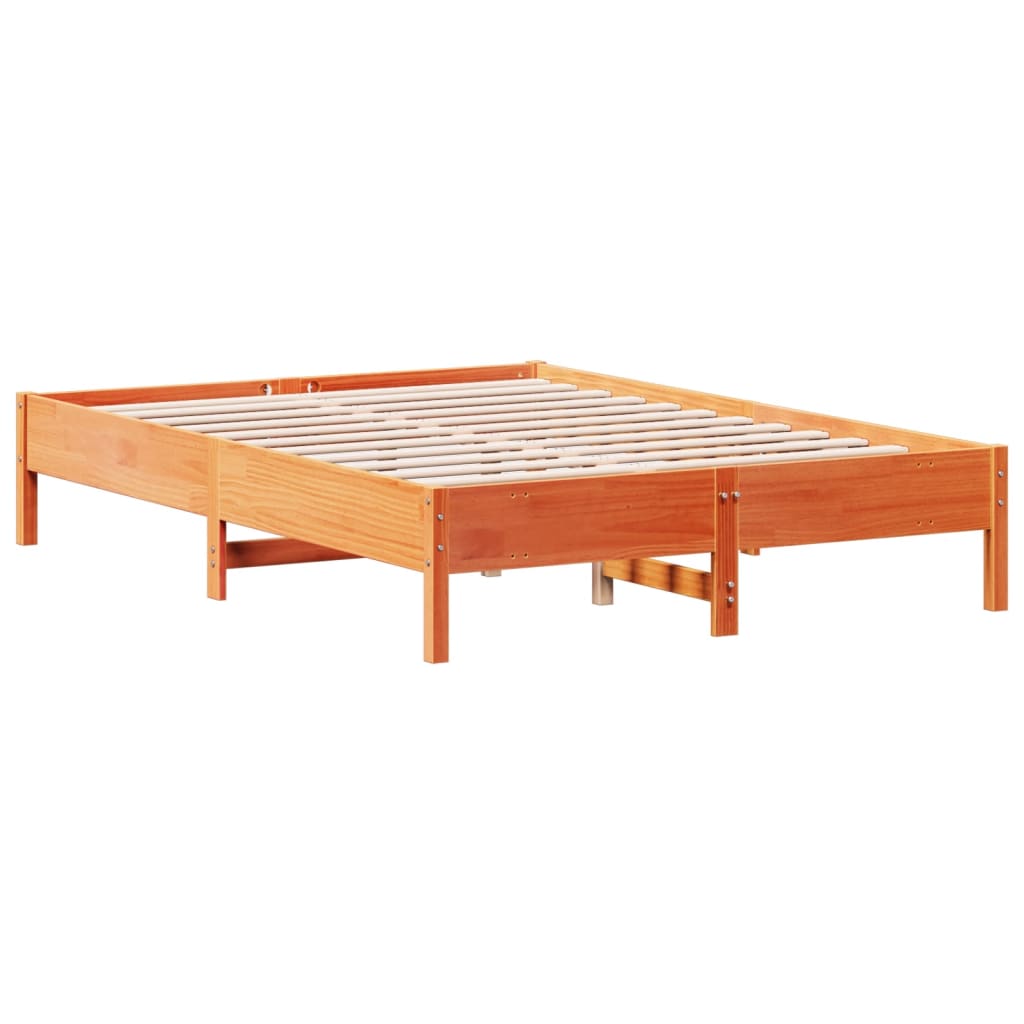 vidaXL Letto senza Materasso Marrone Cera 120x200 cm in Legno di Pino