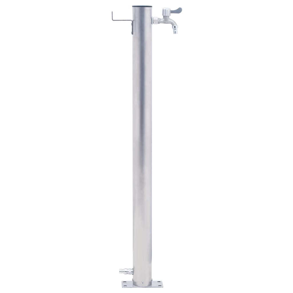 vidaXL Colonna d'Acqua da Giardino 100 cm Acciaio Inox Rotonda