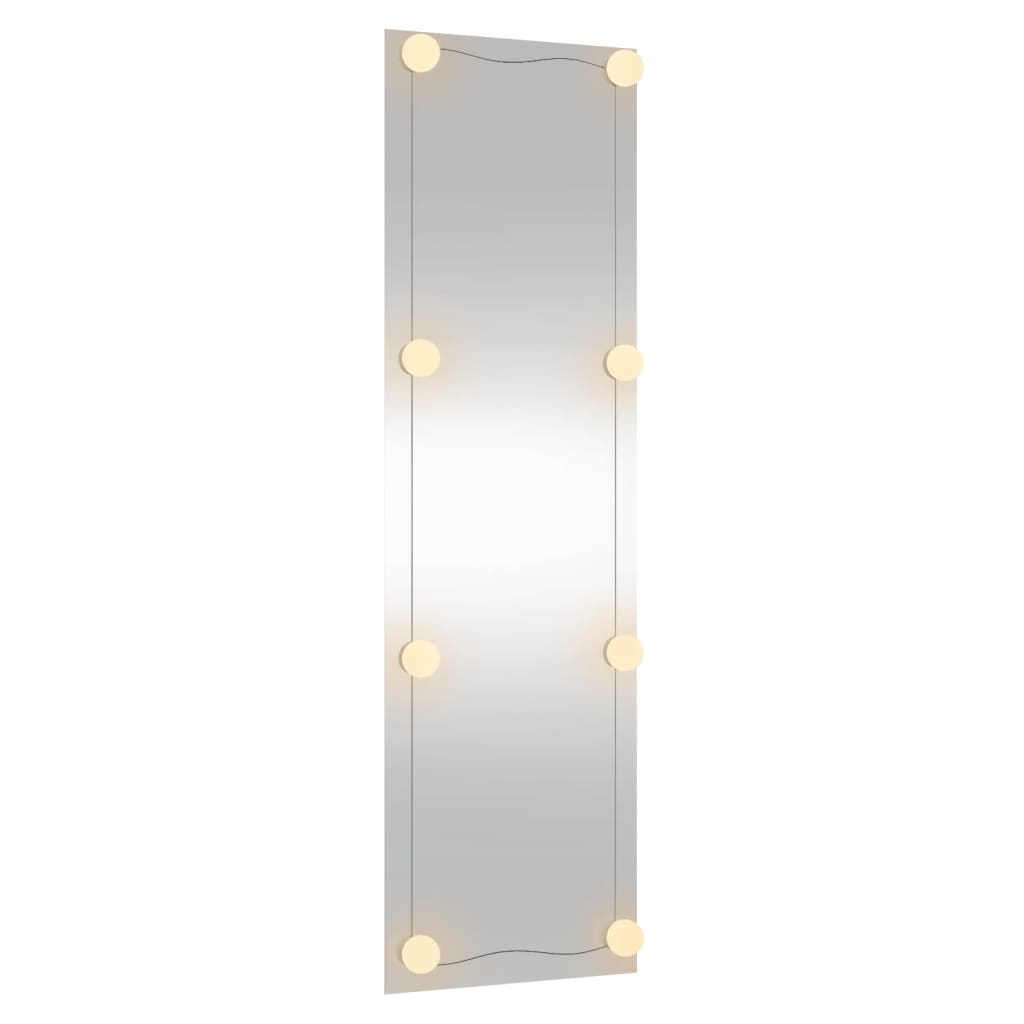 vidaXL Specchio da Parete con Luci LED 30x100 cm Vetro