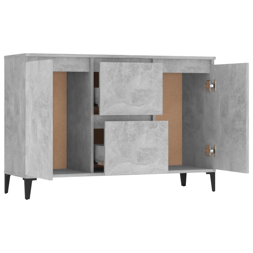 vidaXL Credenza Grigio Cemento 104x35x70 cm in Legno Multistrato