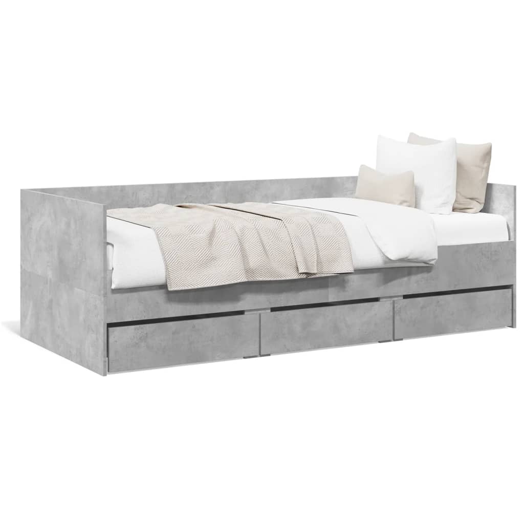 vidaXL Divano Letto con Cassetti senza Materasso 75x190 cm