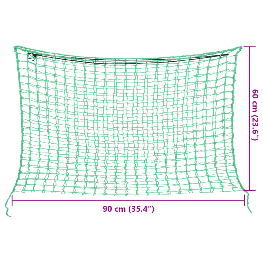 vidaXL Reti da Fieno 2pz Rettangolari Verdi 90x60 cm in PP