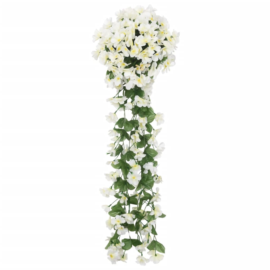 vidaXL Ghirlande Fiori Artificiali Natale 3 pz Bianco 85 cm