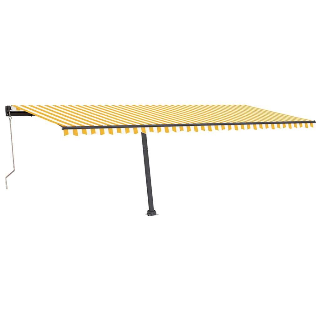 vidaXL Tenda Automatica con Sensore Vento LED 600x350 cm Gialla Bianca