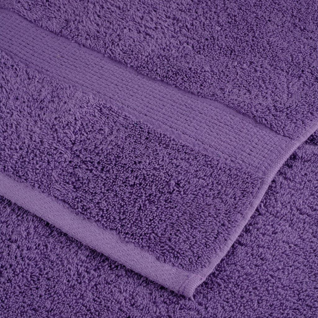 vidaXL Salviette Premium SOLUND 2 pz Viola 30x30 cm 600 g/m²