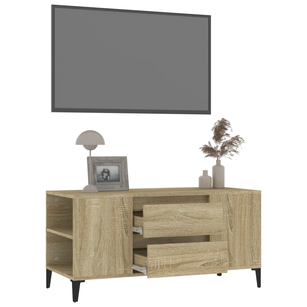 vidaXL Mobile Porta TV Rovere Sonoma 102x44,5x50 cm Legno Multistrato