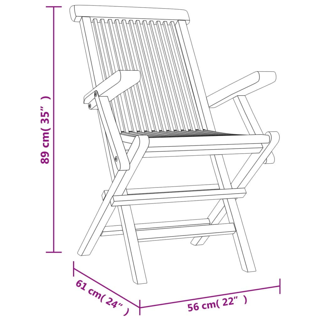 vidaXL Set da Pranzo da Giardino 7 pz Grigio in Legno Massello di Teak