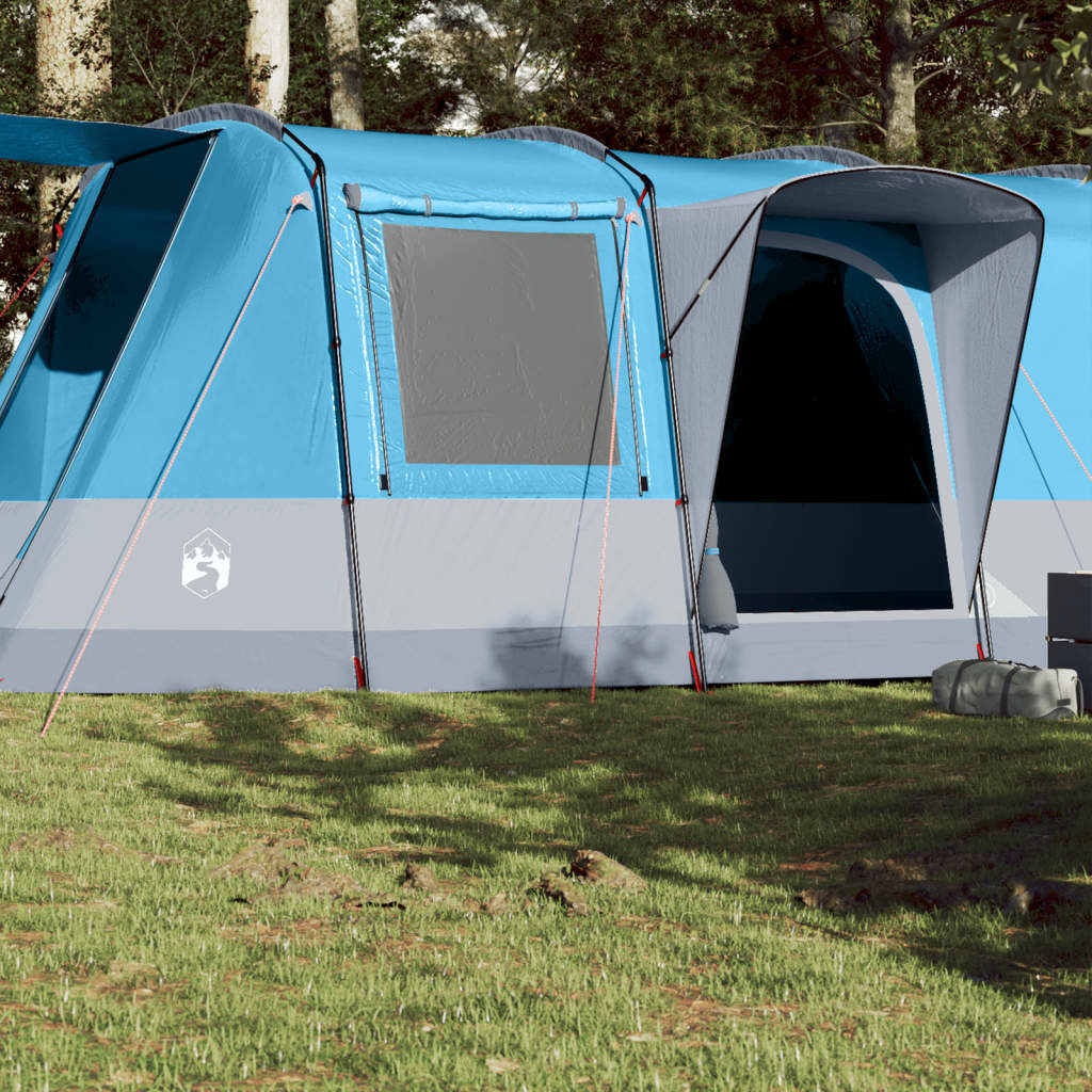 vidaXL Tenda da Campeggio a Tunnel per 4 Persone Blu Impermeabile