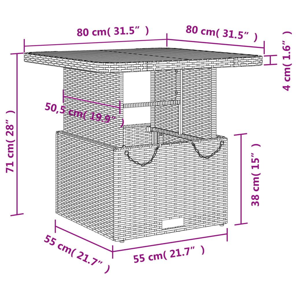 vidaXL Set da Pranzo da Giardino 5 pz Nero con Cuscini in Polyrattan