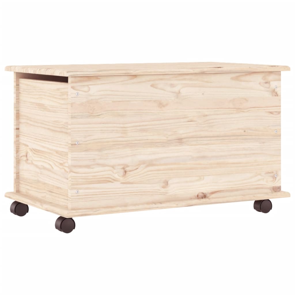 vidaXL Cassapanca con Ruote ALTA 73x39,5x44 cm Legno Massello di Pino