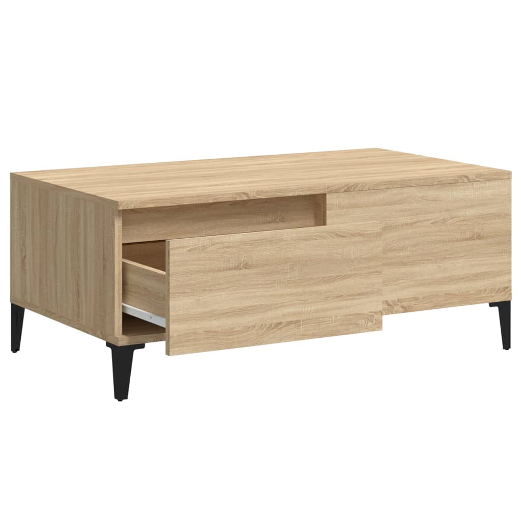 vidaXL Tavolino Salotto Rovere Sonoma 90x50x36,5 cm Legno Multistrato