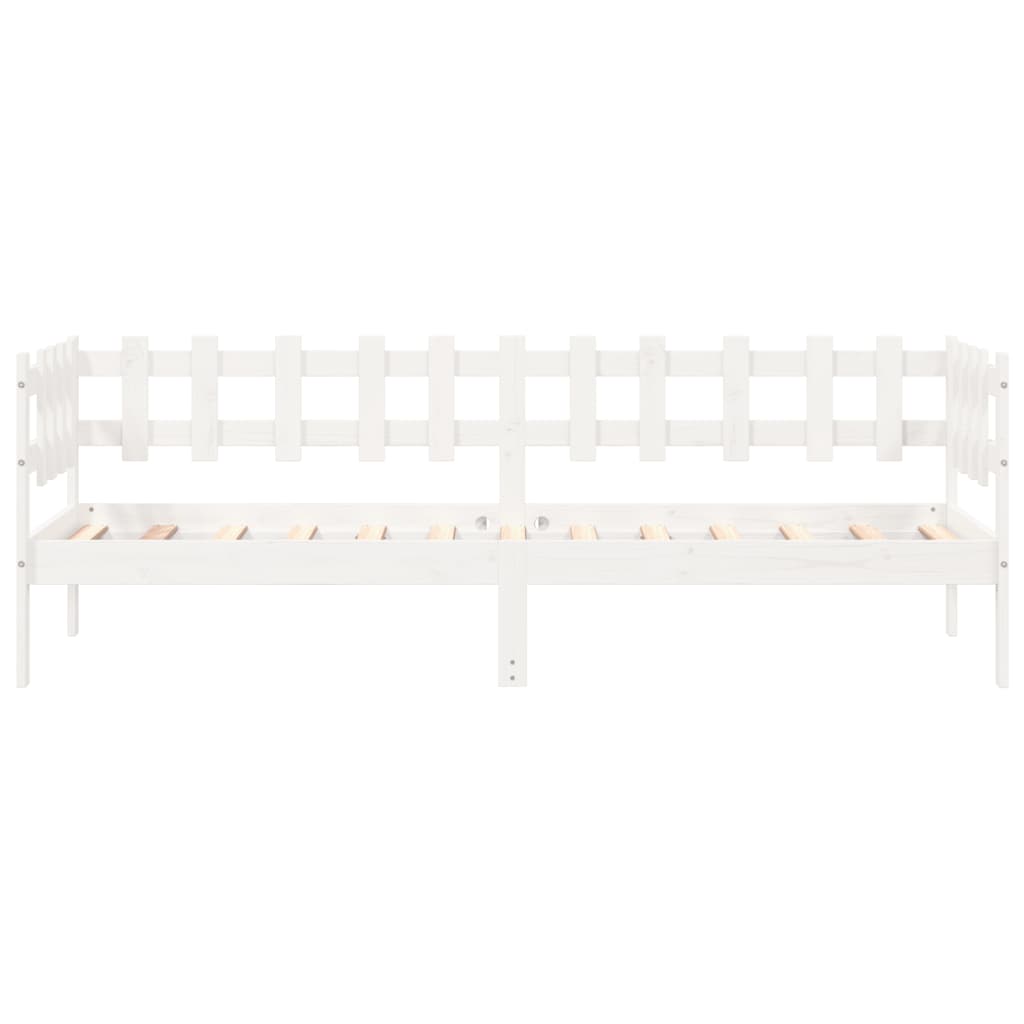 vidaXL Dormeuse senza Materasso Bianca 90x190 cm Legno Massello Pino