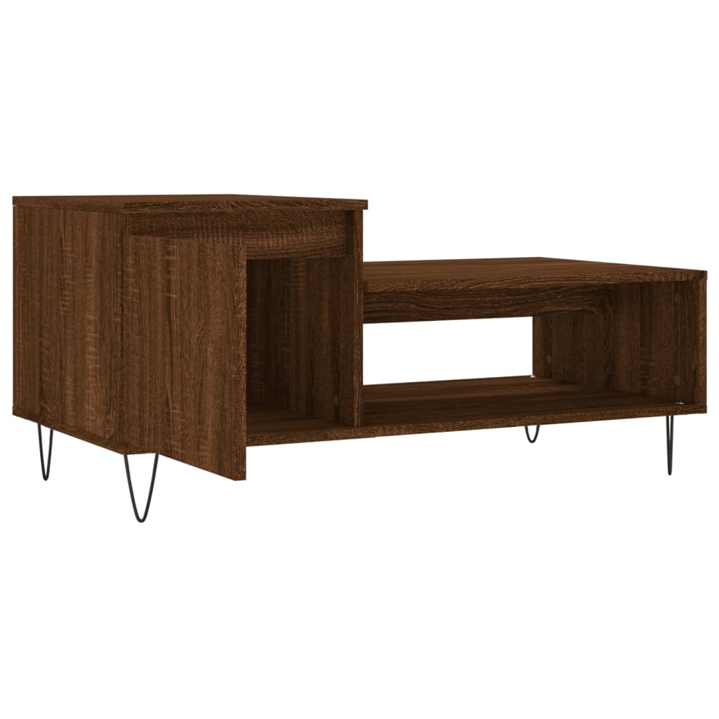 vidaXL Tavolino da Salotto Rovere Marrone100x50x45cm Legno Multistrato