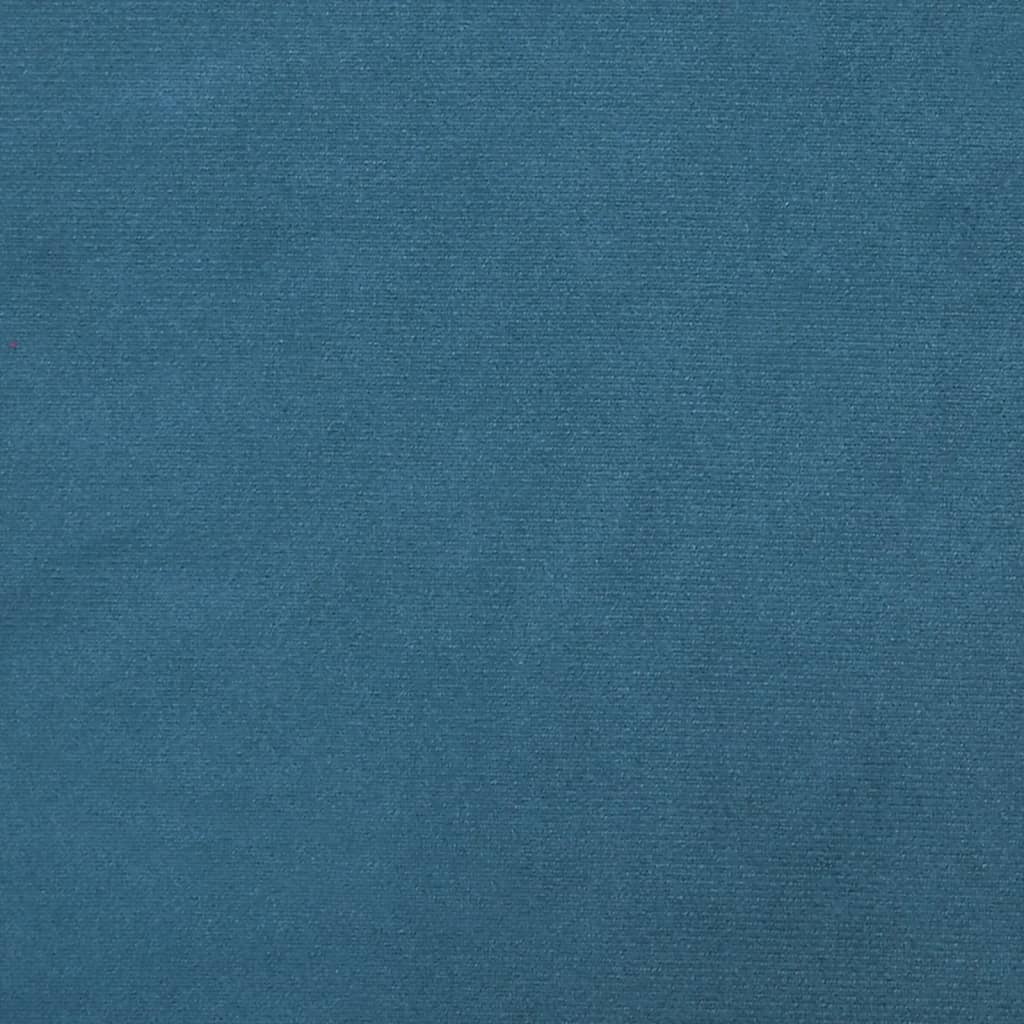 vidaXL Giroletto a Molle con Materasso Blu 140x190 cm in Velluto