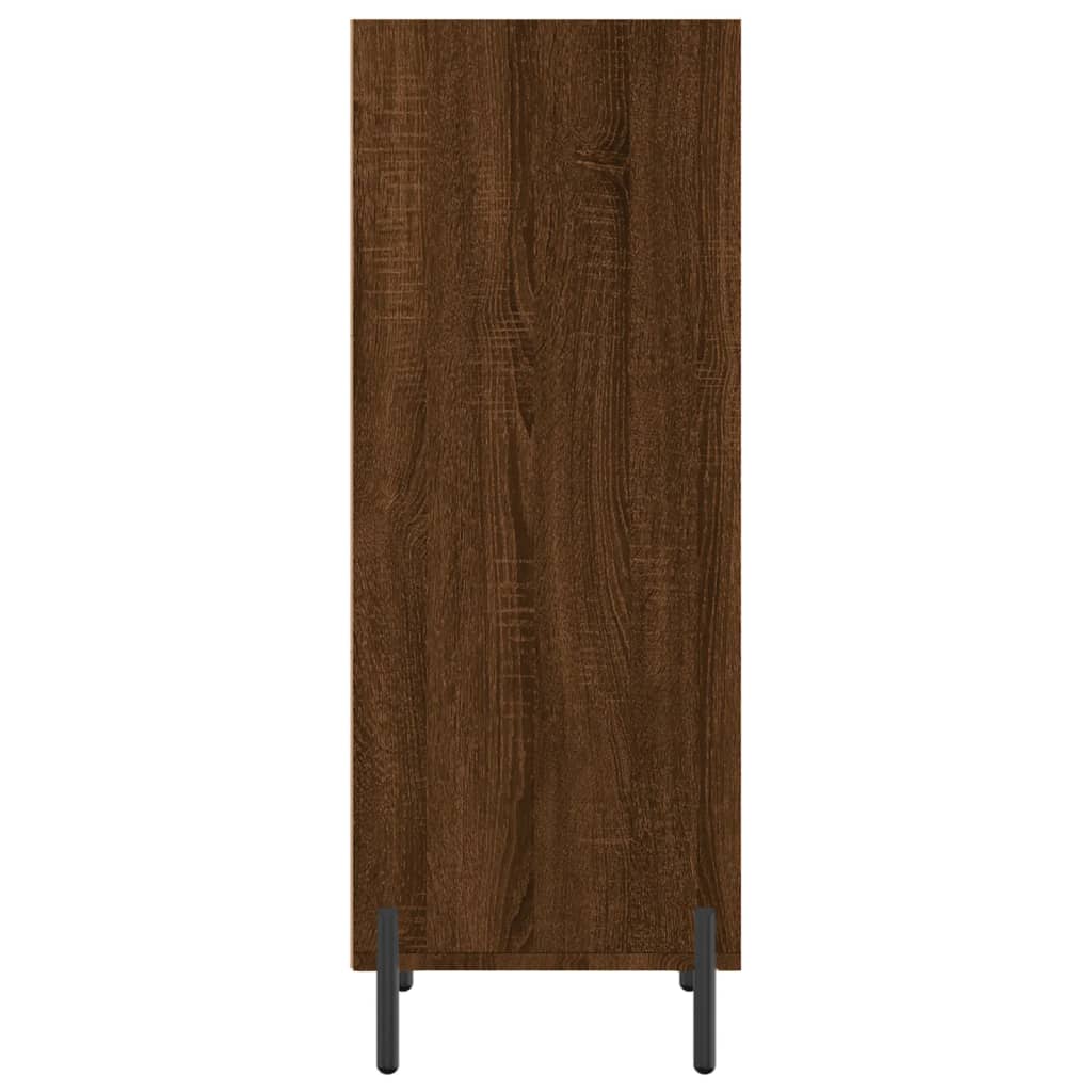 vidaXL Credenza Rovere Marrone 34,5x32,5x90 cm in Legno Multistrato