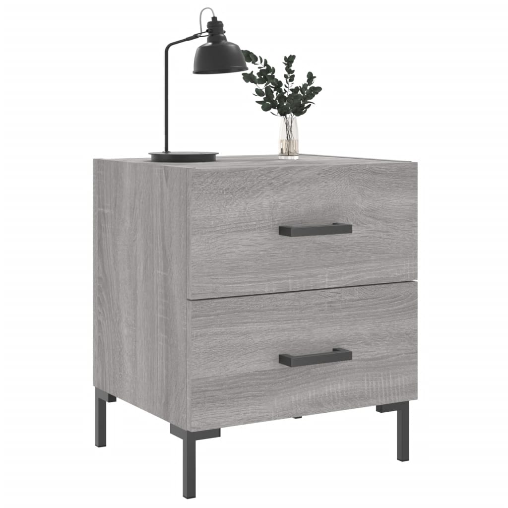 vidaXL Comodino Grigio Sonoma 40x35x47,5 cm in Legno Multistrato