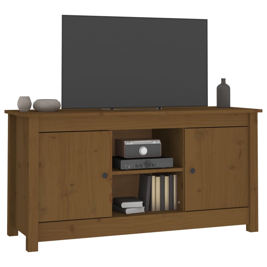 vidaXL Mobile Porta TV Ambra 103x36,5x52 cm in Legno Massello di Pino