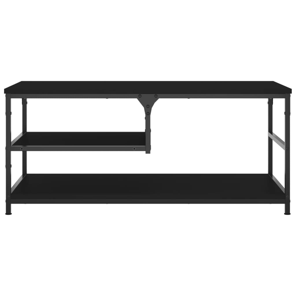 vidaXL Tavolino da Salotto Nero 90x49x40 cm in Legno Multistrato