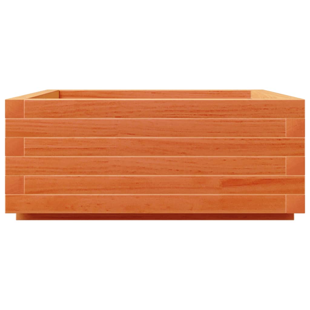 vidaXL Fioriera Giardino Marrone Cera 60x60x26,5cm Legno Massello Pino