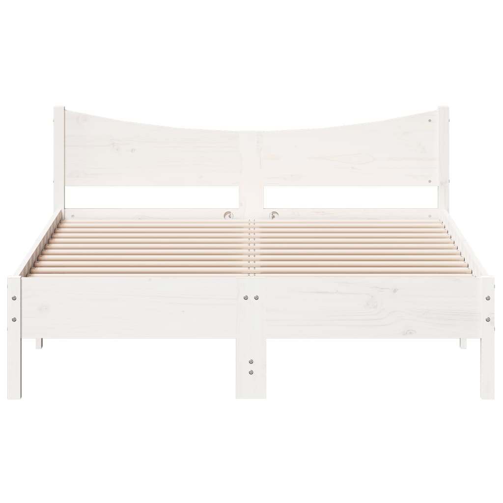 vidaXL Letto senza Materasso Bianco 120x200 cm Legno Massello di Pino