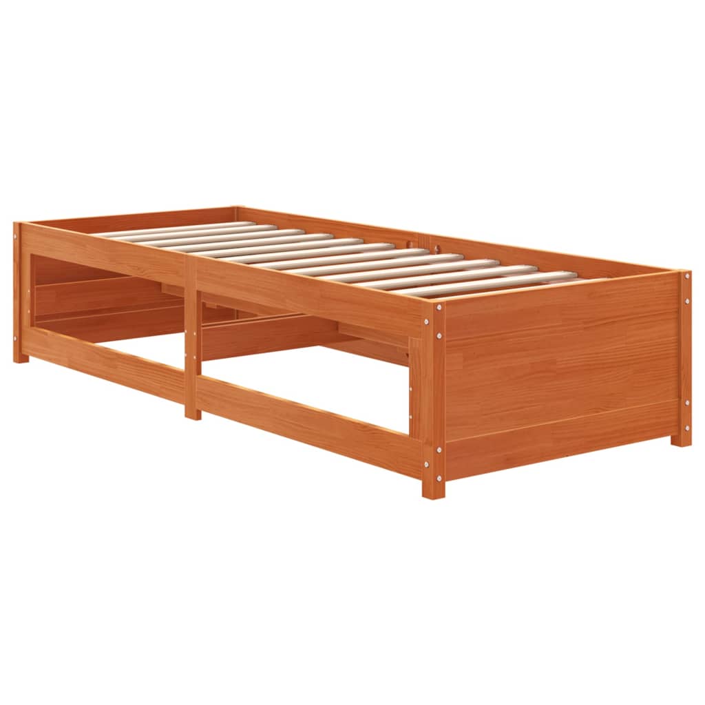 vidaXL Dormeuse Marrone Cera 75x190 cm in Legno Massello di Pino