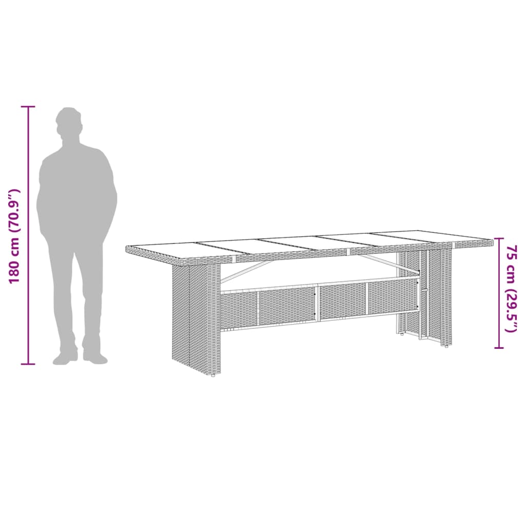 vidaXL Set da Pranzo da Giardino 9 pz con Cuscini Nero in Polyrattan