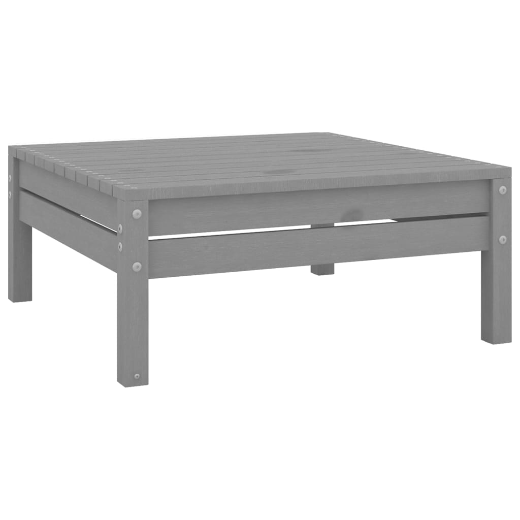 vidaXL Set Salotto da Giardino 9 pz in Legno Massello di Pino Grigio