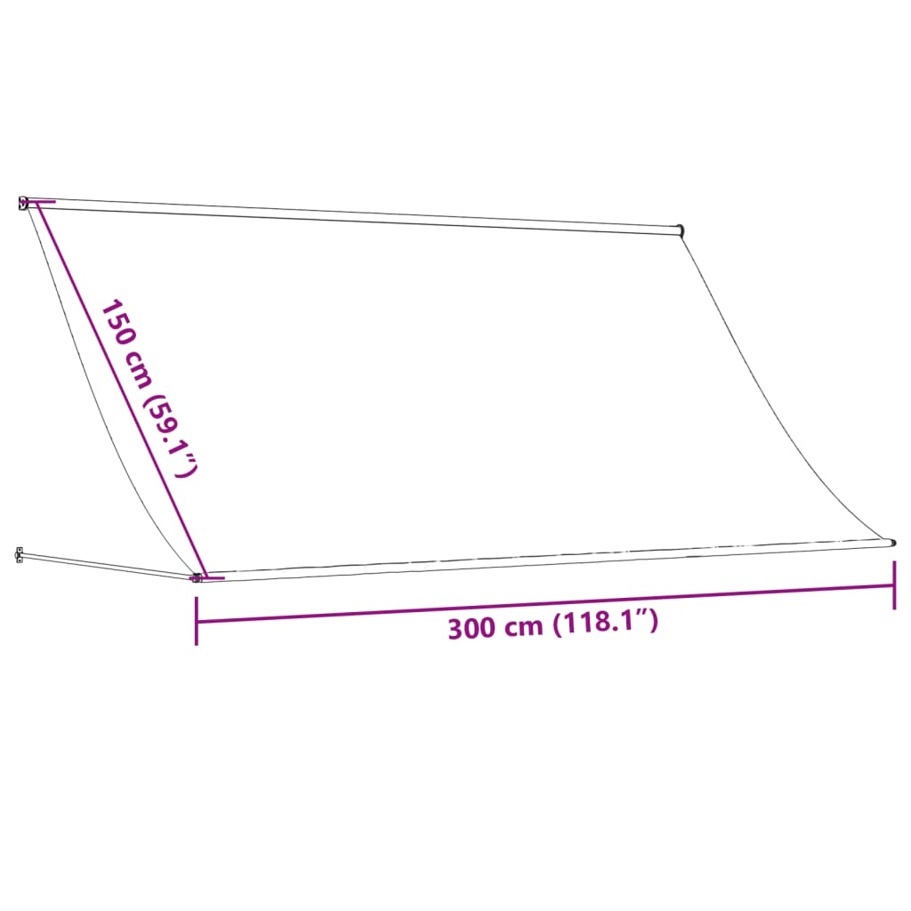 vidaXL Tenda da Sole Retrattile Antracite 300x150 cm Tessuto e Acciaio