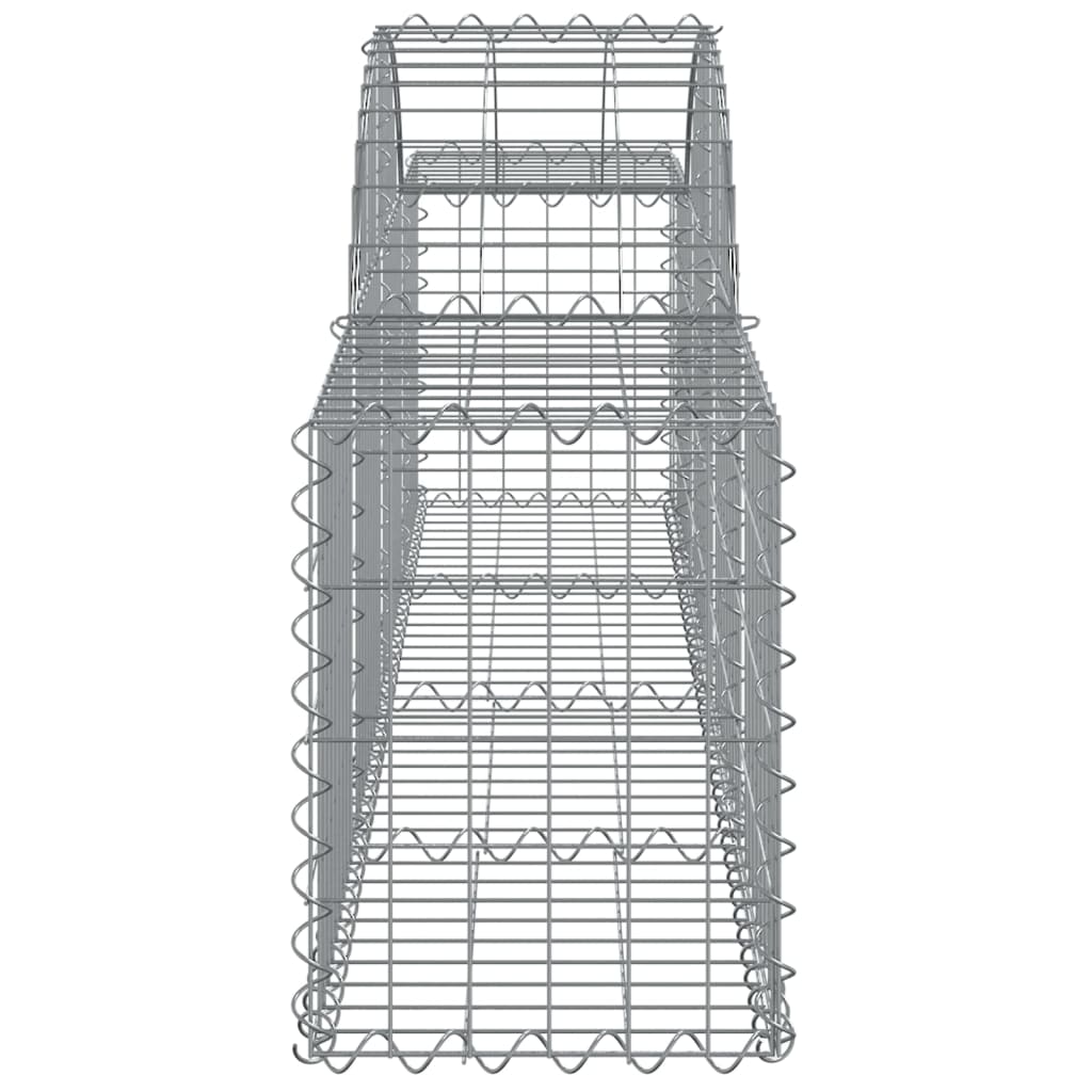 vidaXL Cesti Gabbioni ad Arco 2 pz 200x30x40/60 cm Ferro Zincato