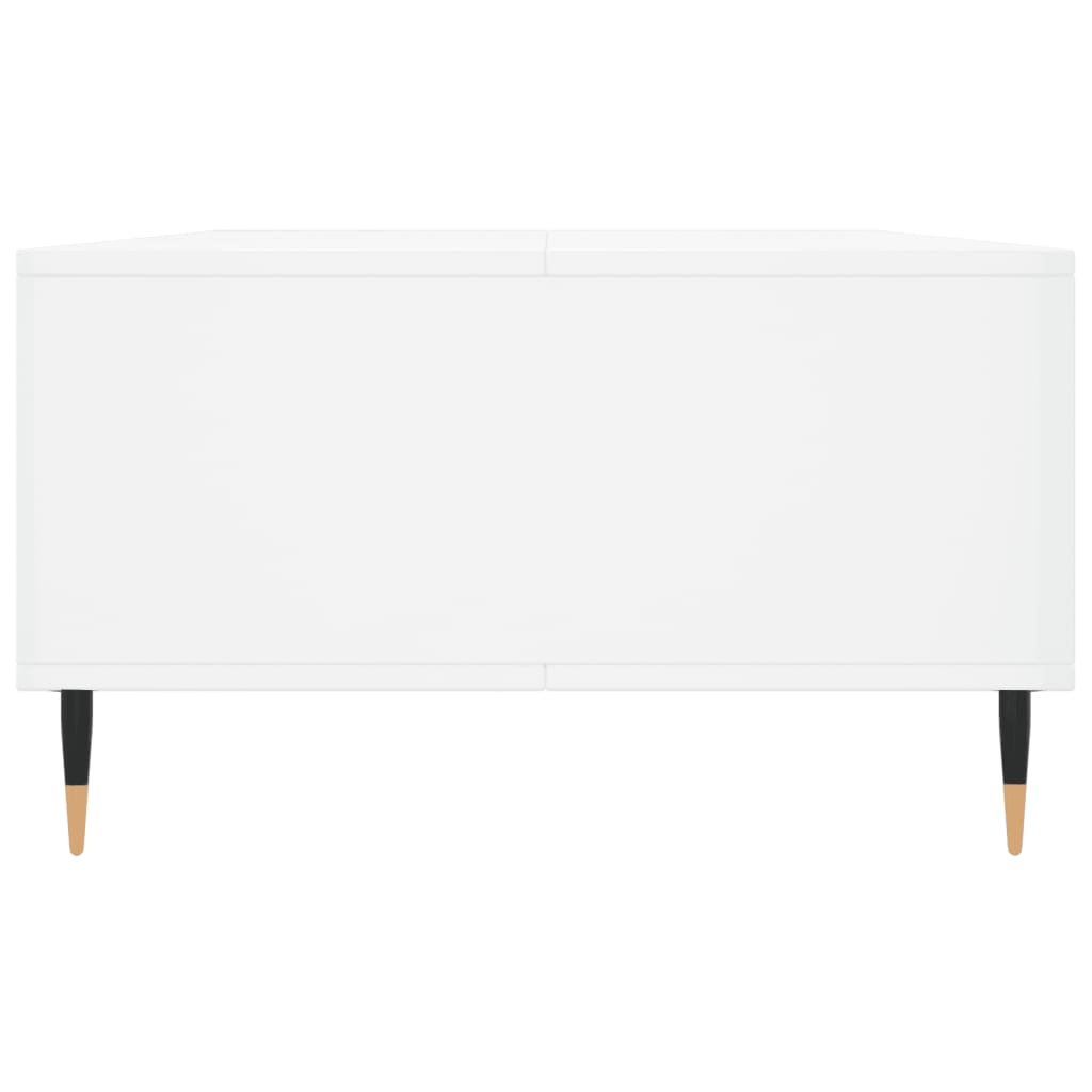 vidaXL Tavolino da Salotto Bianco Lucido 104x60x35cm Legno Multistrato