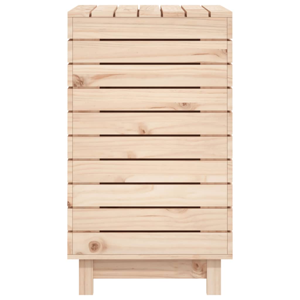 vidaXL Cesto per Bucato 88,5x44x76 cm Legno Massello Pino