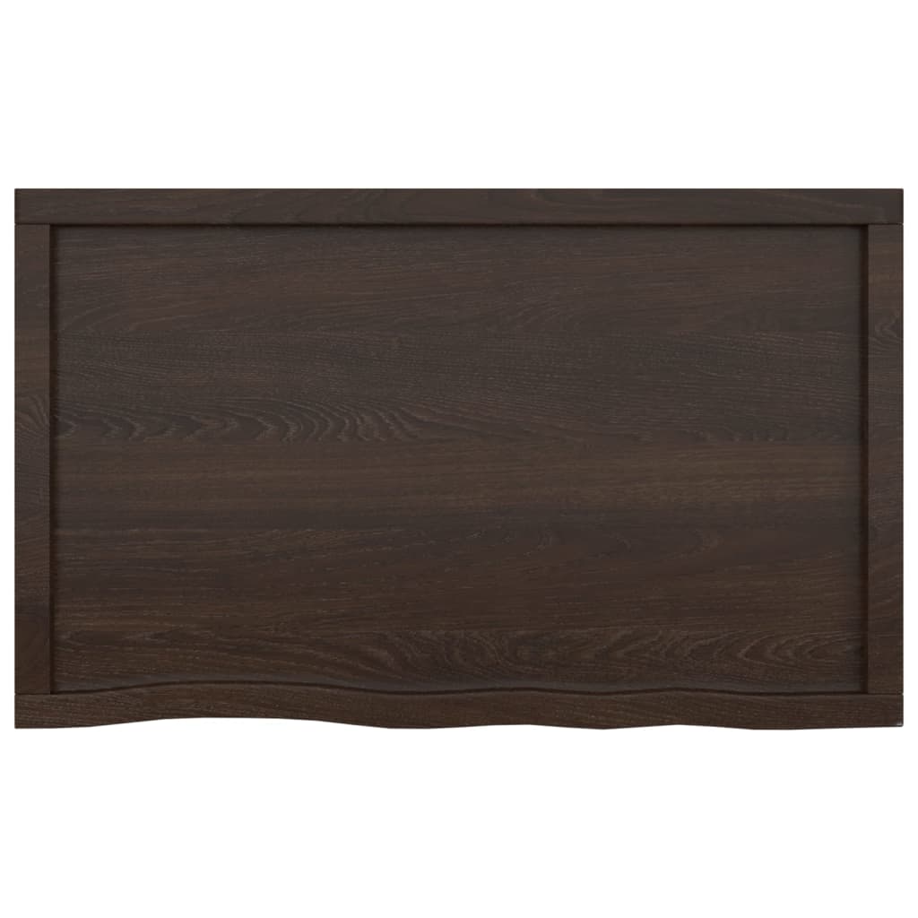 vidaXL Piano Bagno Marrone Scuro 100x60x(2-4)cm Legno Trattato