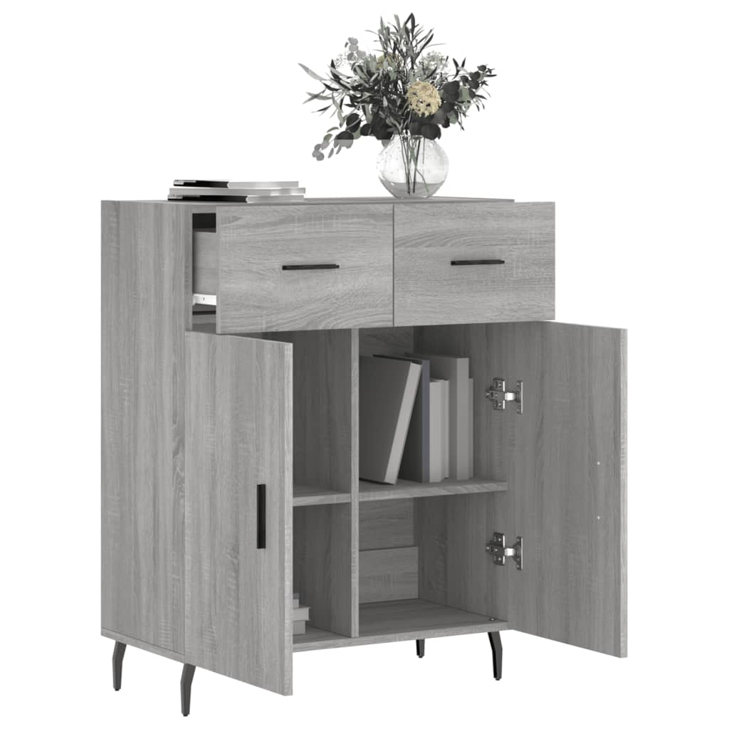 vidaXL Credenza Grigio Sonoma 69,5x34x90 cm in Legno Multistrato