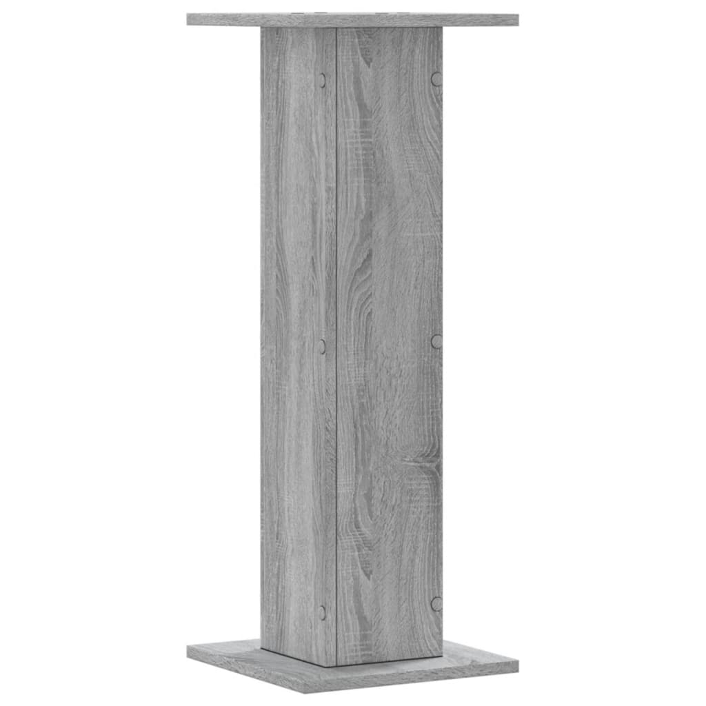 vidaXL Supporti per Piante 2 pz Grigio Sonoma 30x30x80cm in Truciolato