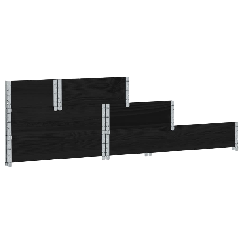 vidaXL Fioriera Rialzata a 3 Livelli Nera 120x80 cm Legno di Pino