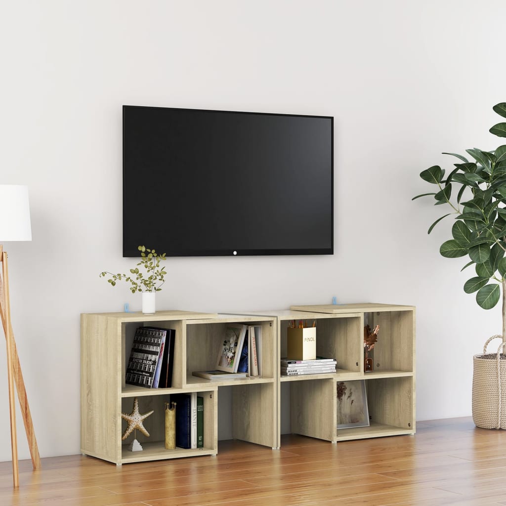 vidaXL Mobile TV Rovere Sonoma 104x30x52 cm in Legno Multistrato