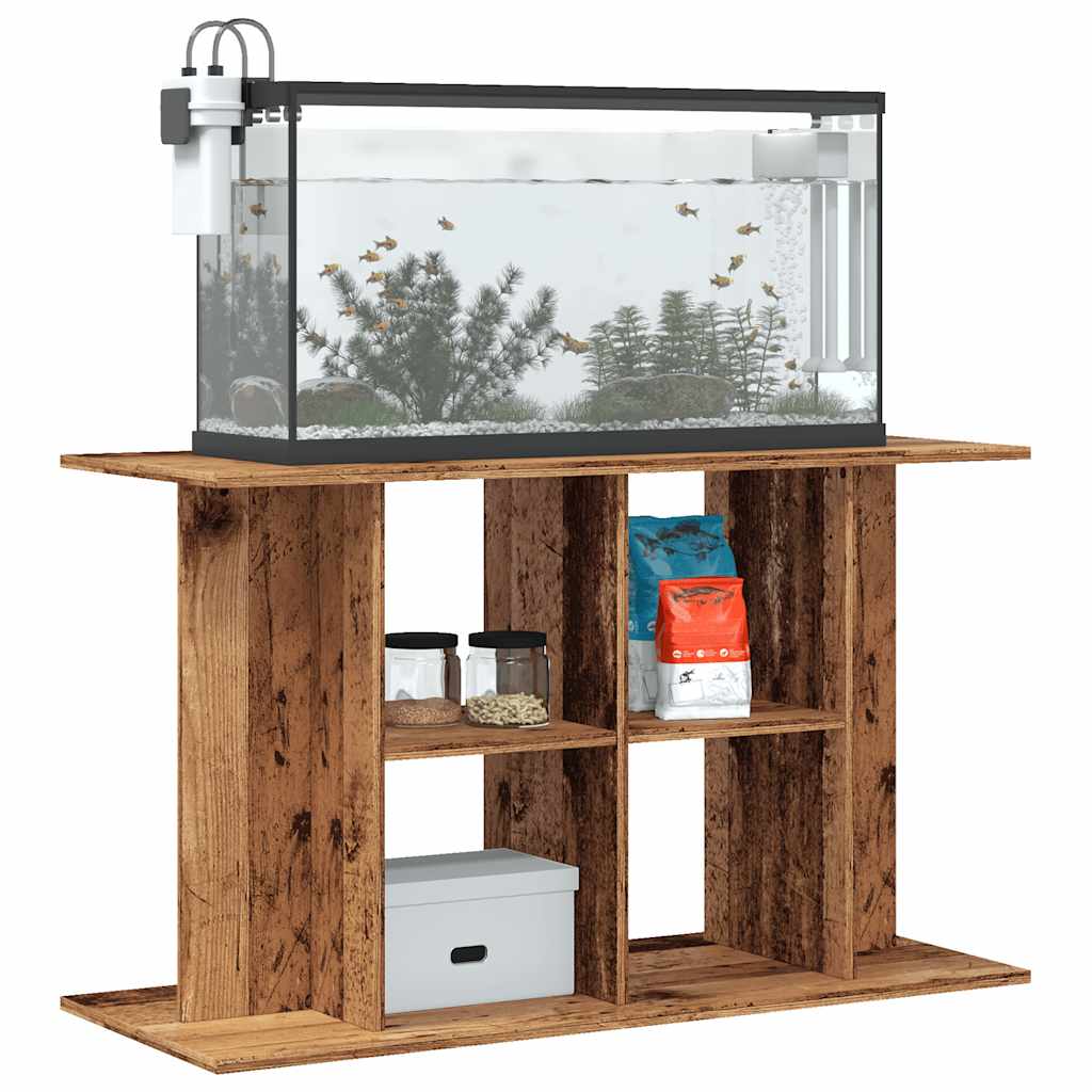 vidaXL Supporto Acquario 100x40x60cm in Legno Multistrato Legno Antico