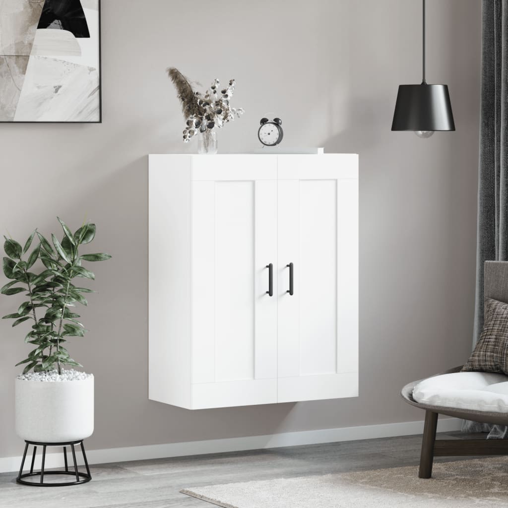 vidaXL Mobile a Parete Bianco 69,5x34,90 cm in Legno Multistrato