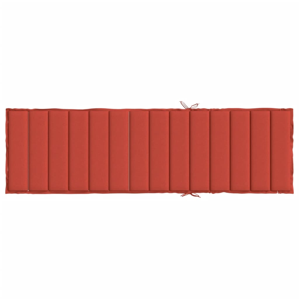 vidaXL Cuscino per Lettino Prendisole Rosso Mélange 200x50x4cm Tessuto