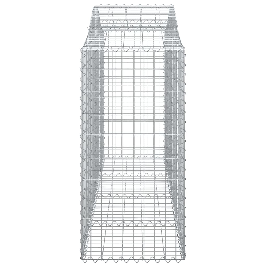 vidaXL Cesti Gabbioni ad Arco 14 pz 200x50x100/120 cm Ferro Zincato