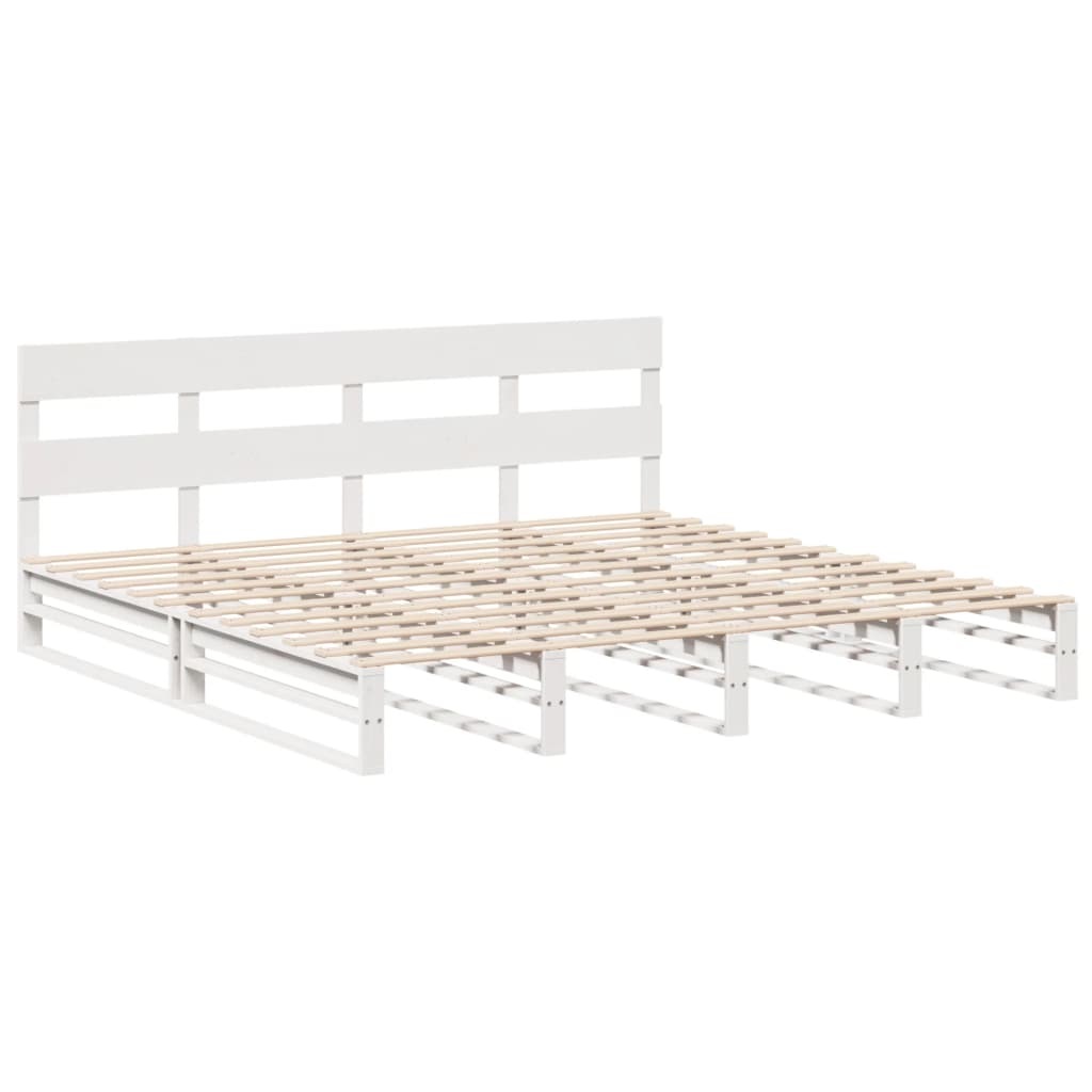 vidaXL Letto senza Materasso Bianco 180x200 cm Legno Massello di Pino