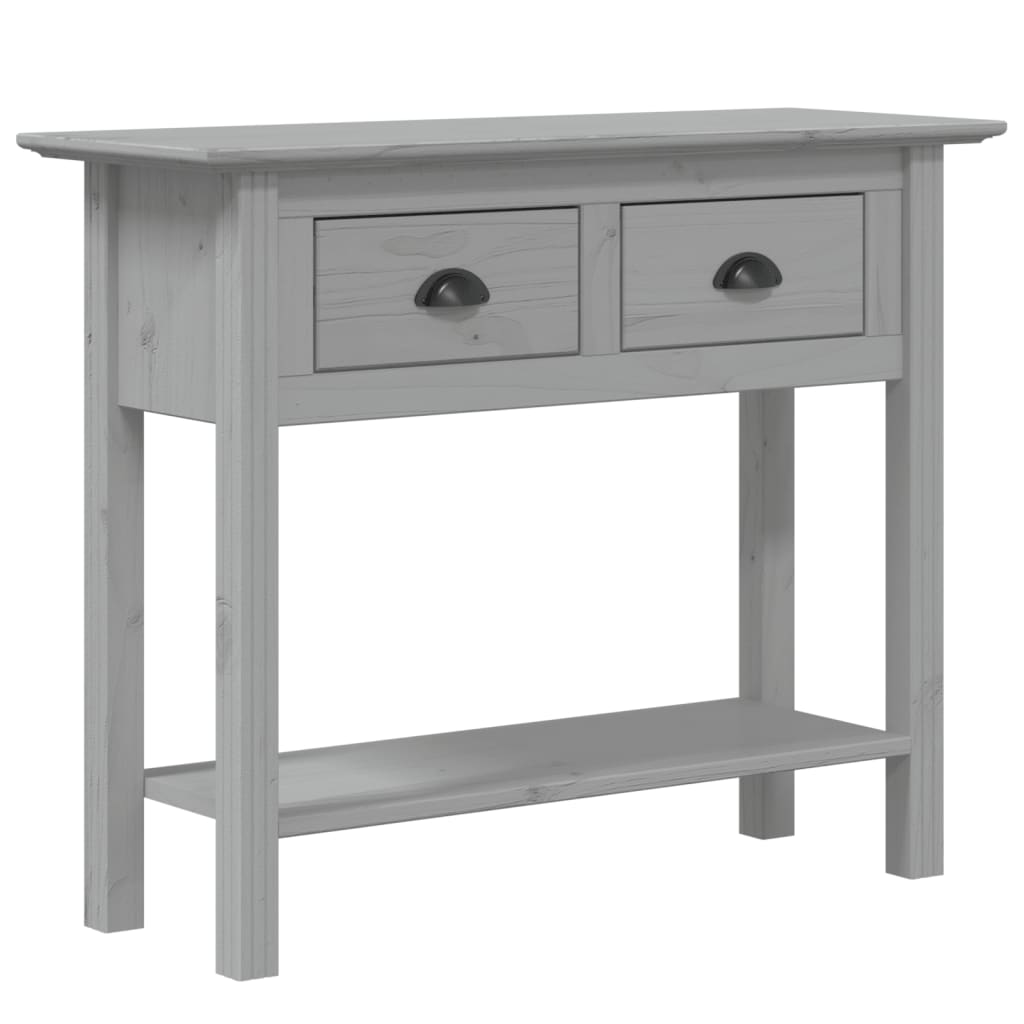 vidaXL Tavolo Consolle BODO 91x35x74 cm Legno Massello Pino Grigio