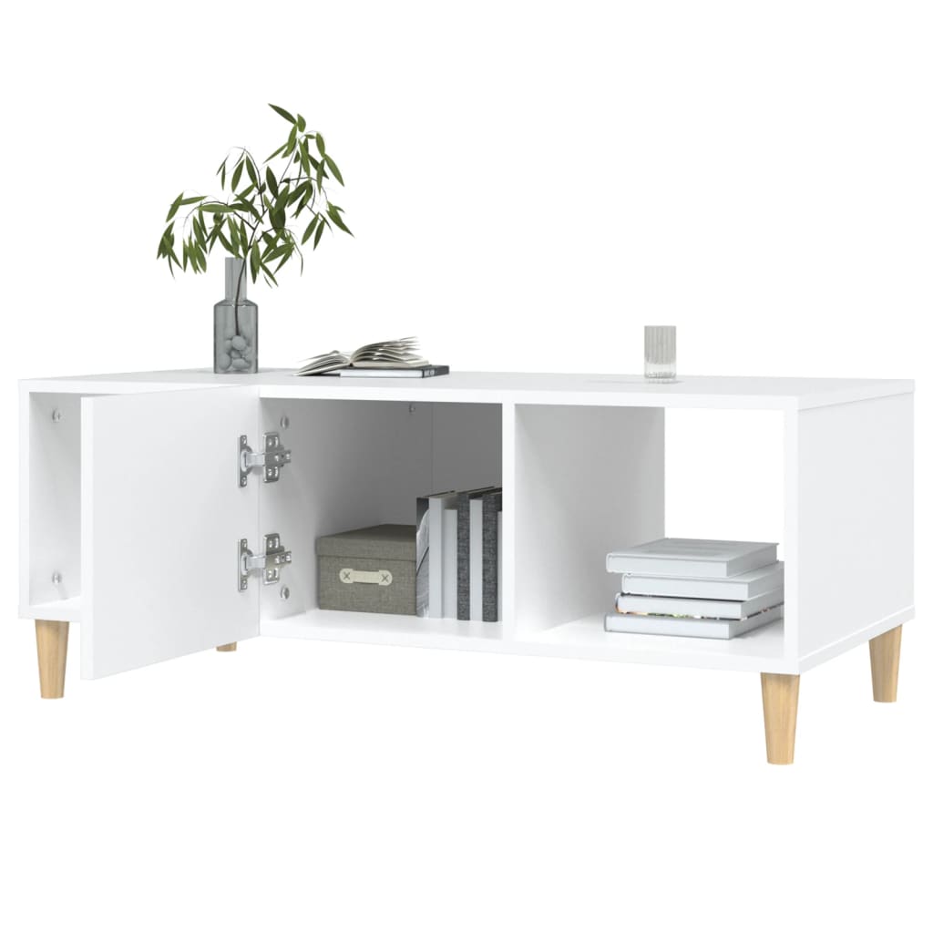 vidaXL Tavolino da Salotto Bianco 102x50x40 cm in Legno Multistrato