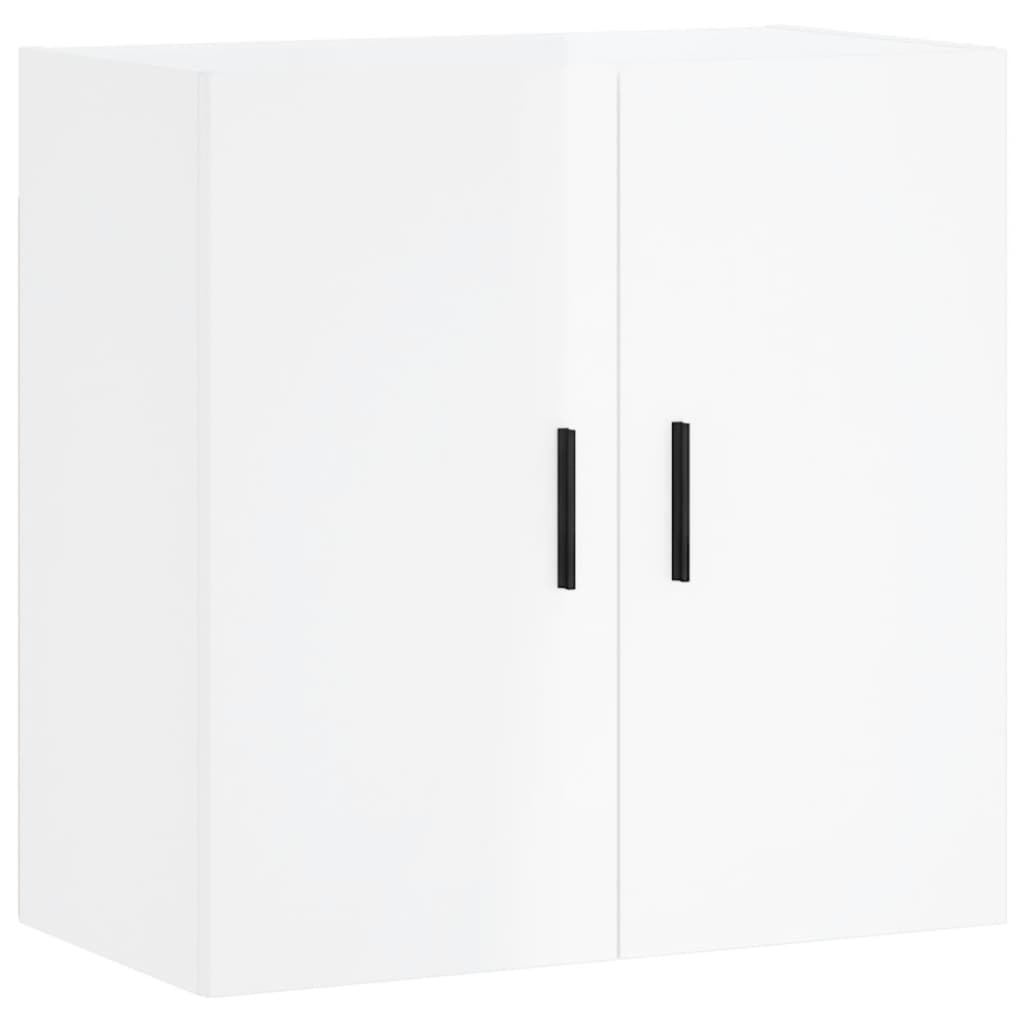 vidaXL Armadietto a Muro Bianco Lucido 60x31x60 cm Legno Multistrato