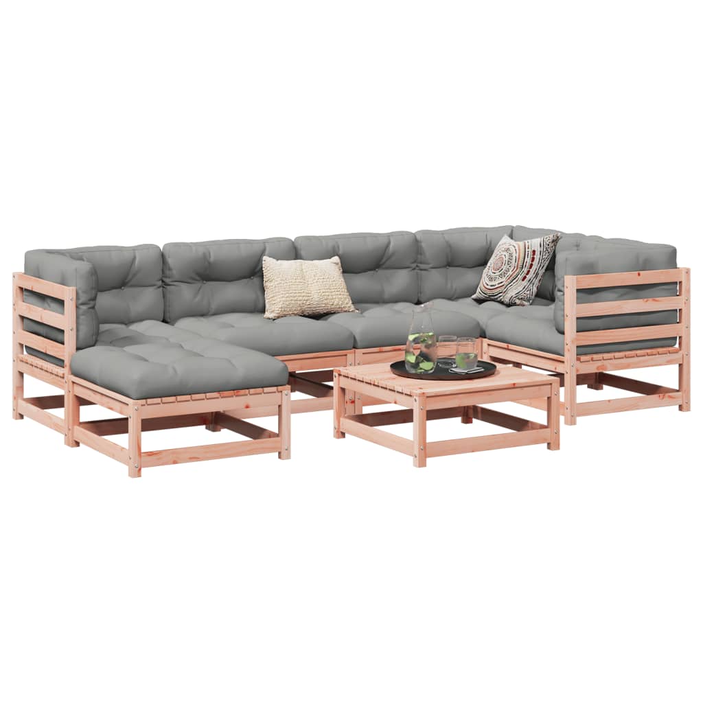 vidaXL Set Divani da Giardino 7 pz in Legno Massello Abete Douglas