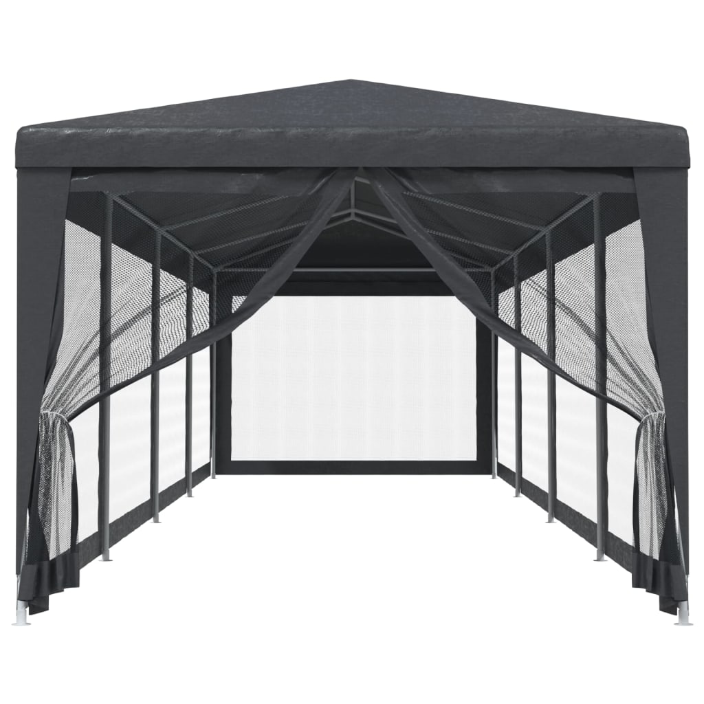 vidaXL Tenda per Feste con 10 Pareti in Rete Antracite 3x12 m in HDPE