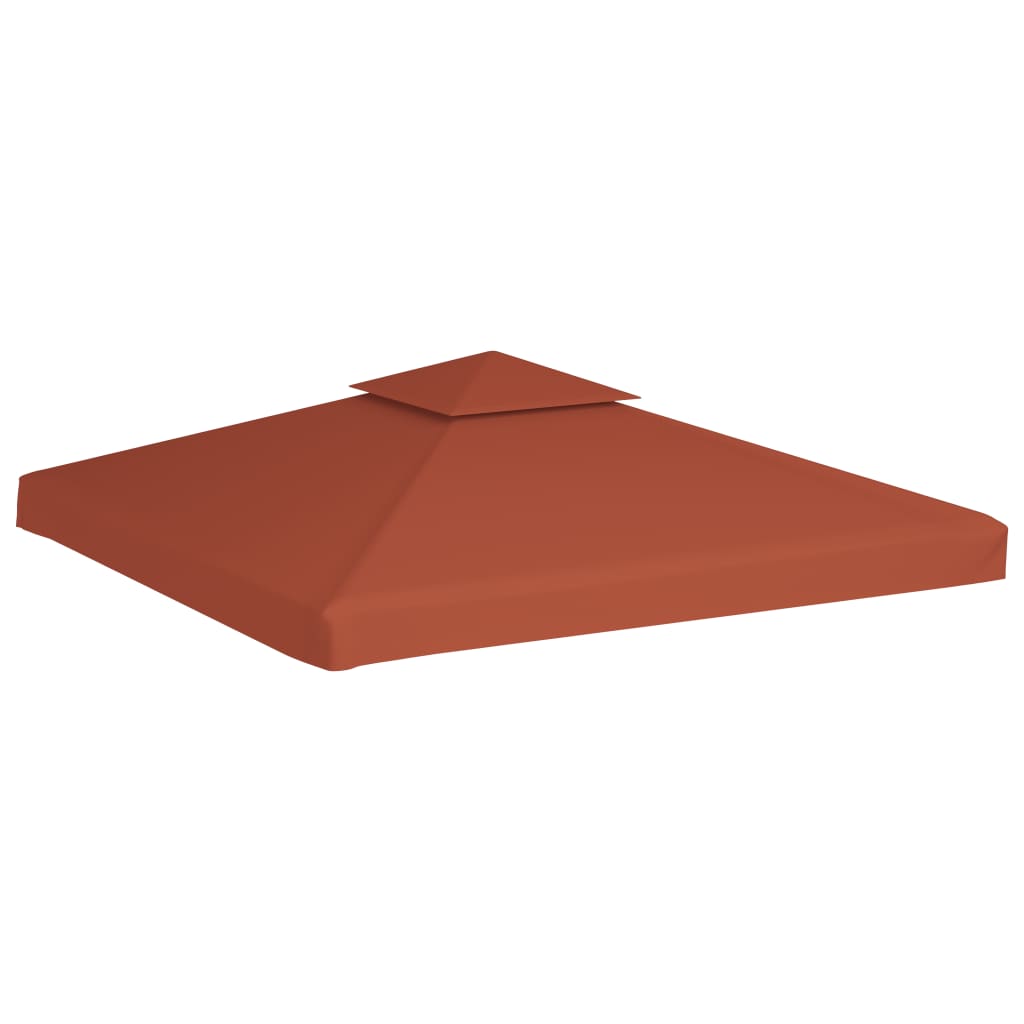 vidaXL Copertura Superiore Gazebo a 2 Strati 310g/m² 3x3m Terracotta